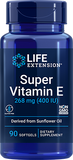 Super Vitamin E, 268 mg (400 IU), 90 Softgels - Life Products Br