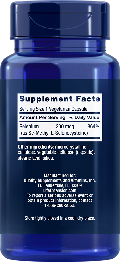Se-Methyl L-Selenocysteine, 200 mcg, 90 Cápsulas Vegetarianas - newfoodsbr