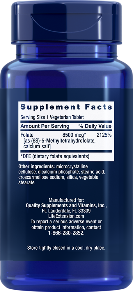 High Potency Optimized Folate, 8500 mcg, 30 Comprimidos Vegetarianos - newfoodsbr