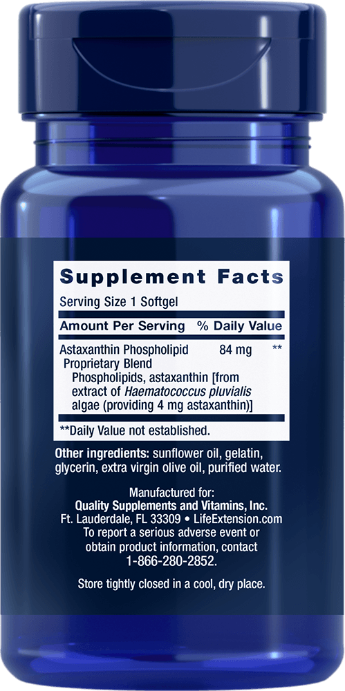Astaxanthin with Phospholipids, 4 mg, 30 Softgels - newfoodsbr