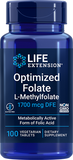 Optimized Folate, 1700 mcg, 100 Comprimidos Vegetarianos