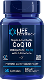 Super-Absorbable CoQ10 (Ubiquinone) with d-Limonene, 50 mg, 60 Softgels - newfoodsbr