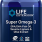 Super Omega-3 EPA/DHA Fish Oil, Sesame Lignans & Olive Extract, 120 Softgels - Life Products Br