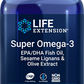 Super Omega-3 EPA/DHA Óleo de Peixe, Gergelim Lignans & Extrato de Oliva (Revestimento Entérico), 120 Softgels com revestimento entérico - Life Products Br