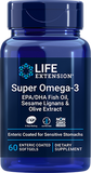 Super Omega-3 EPA/DHA Fish Oil, Sesame Lignans & Olive Extract (Enteric Coated), 60 enteric-coated Softgels - Life Products Br