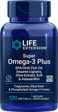 Super Omega-3 Plus EPA/DHA Fish Oil, Sesame Lignans, Olive Extract, Krill & Astaxanthin, 120 Softgels - Life Products Br