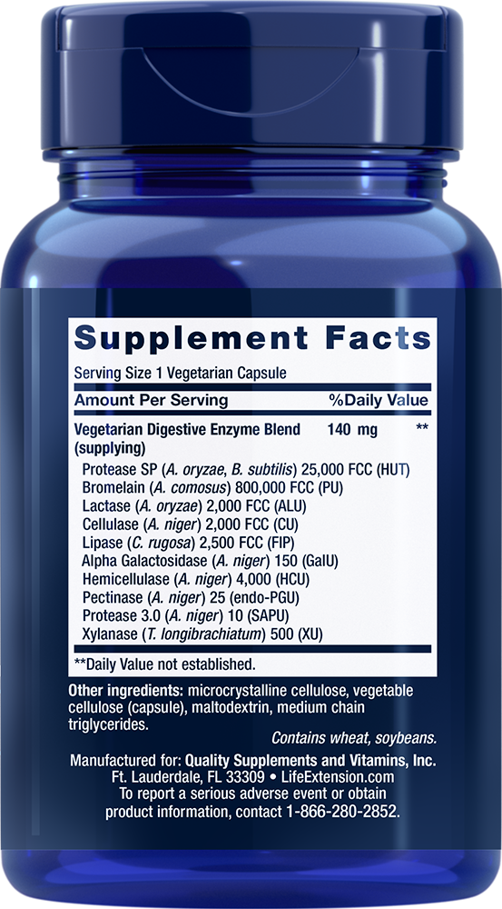 Enhanced Super Digestive Enzymes, 60 Cápsulas Vegetarianas - newfoodsbr