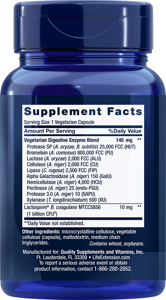 Enhanced Super Digestive Enzymes and Probiotics, 60 Cápsulas Vegetarianas - newfoodsbr