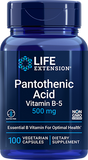 Pantothenic Acid, 500 mg, 100 Cápsulas Vegetarianas - Life Products Br