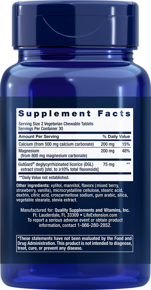 EsophaCool™, 60 vegetarian chewable comprimidos - newfoodsbr