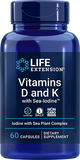 Vitamins D and K with Sea-Iodine™, 60 Cápsulas - Life Products Br