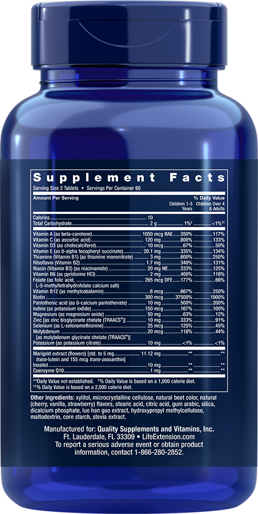 Children's Formula Life Extension Mix™, 120 chewable comprimidos - newfoodsbr