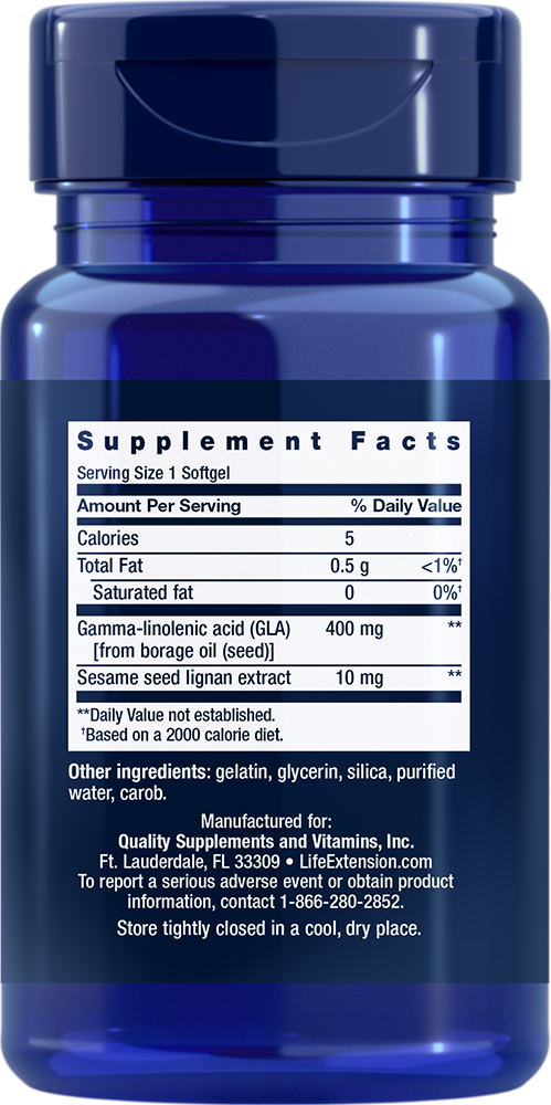 Mega GLA Sesame Lignans, 30 Softgels - Life Products Br