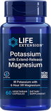 Potassium with Extend-Release Magnesium, 60 Cápsulas Vegetarianas - Life Products Br
