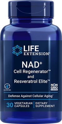 NAD+ Cell Regenerator and Resveratrol, 300 mg, 30 Cápsulas Vegetarianas