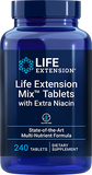 Life Extension Mix™ comprimidos with Extra Niacin, 240 comprimidos - newfoodsbr