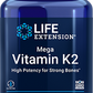 Mega Vitamin K2, 45000 mcg (45 mg), 30 Cápsulas - newfoodsbr