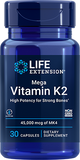 Mega Vitamin K2, 45000 mcg (45 mg), 30 Cápsulas - newfoodsbr