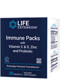 Immune Packs Com Vitaminas C & D, Zinco e Probióticos, 30 Saches