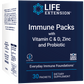 Immune Packs Com Vitaminas C & D, Zinco e Probióticos, 30 Saches