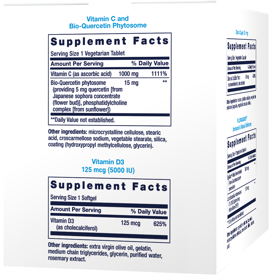 Immune Packs Com Vitaminas C & D, Zinco e Probióticos, 30 Saches