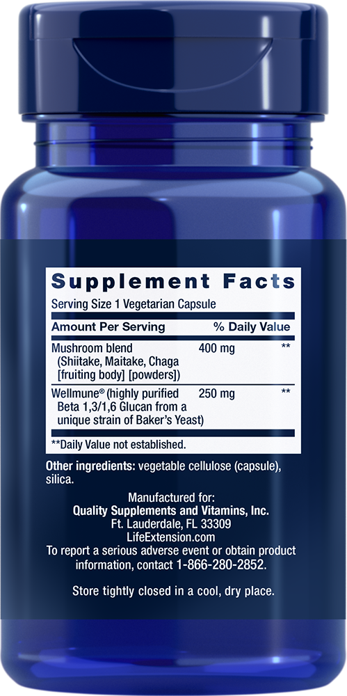 Mushroom Immune with Beta Glucans, 30 cápsulas vegetarianas