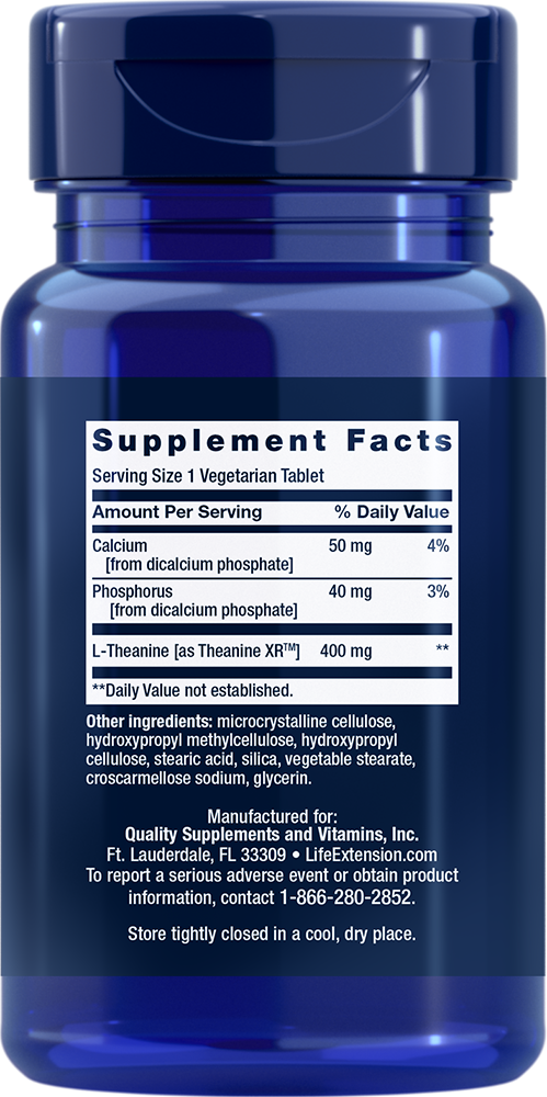 Theanine XR™ Stress Relief, 30 comprimidos vegetarianos