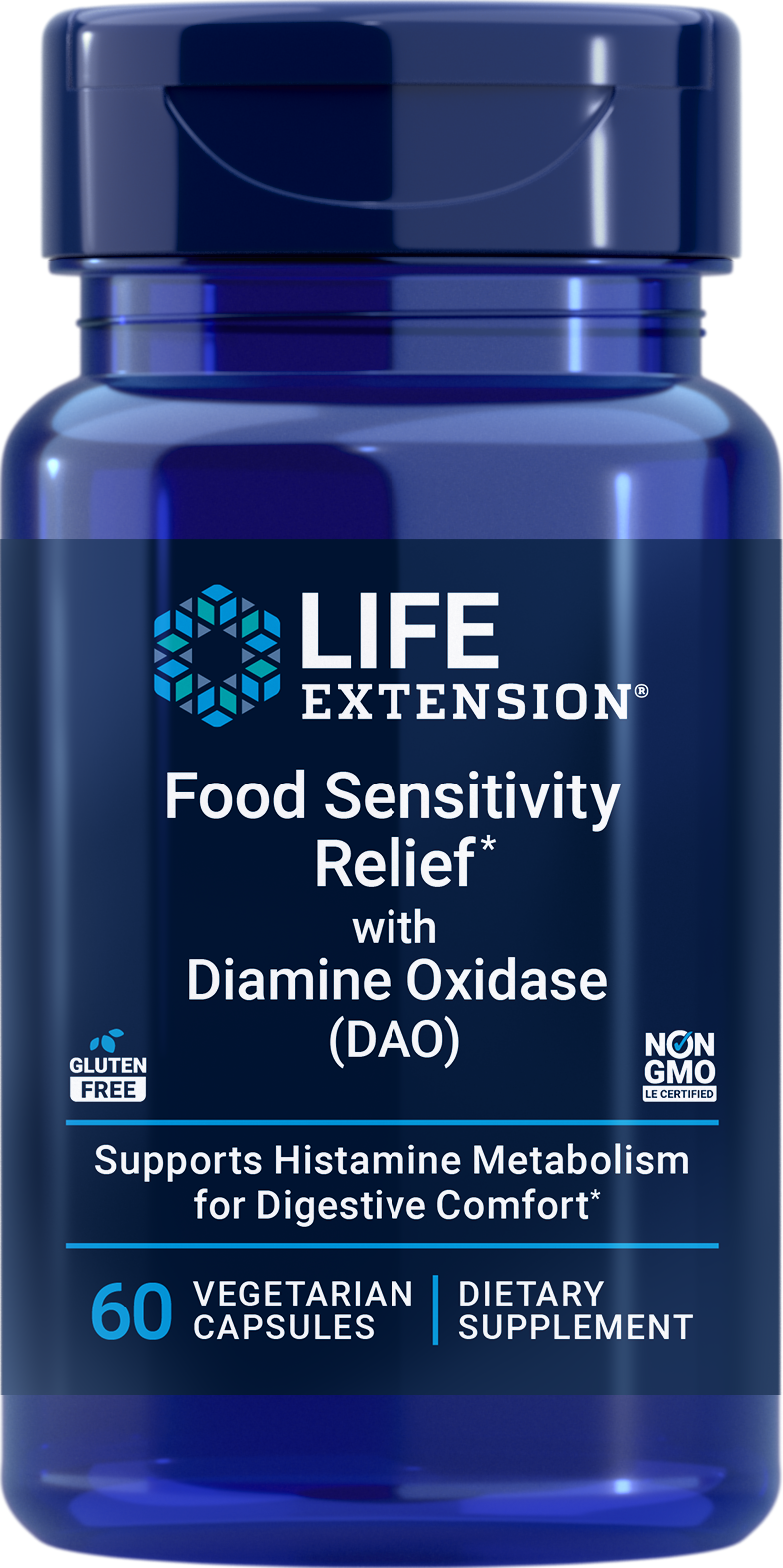 Food Sensitivity Relief with Diamine Oxidase (DAO), 60 Cápsulas Vegetarianas