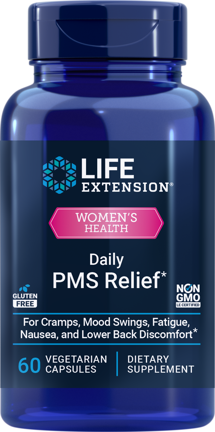 Daily PMS Relief, 60 Cápsulas Vegetarianas