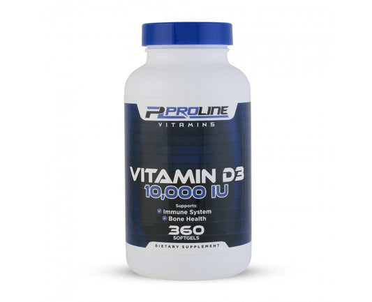 Vitamina D3 10.000 UI — Proline Vitamins, 360 Cápsulas