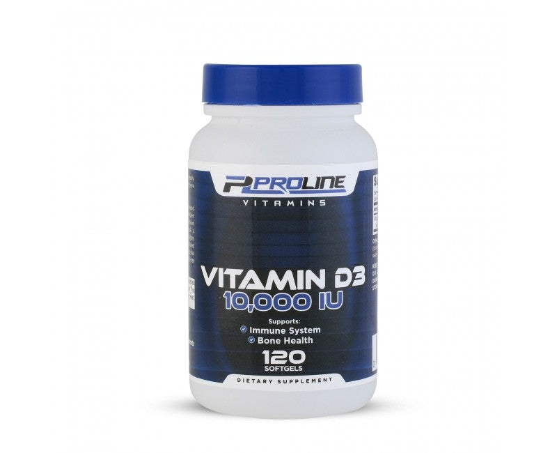 Vitamina D3 10.000 UI — Proline Vitamins, 120 Cápsulas