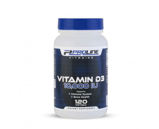 Vitamina D3 10.000 UI — Proline Vitamins, 120 Cápsulas