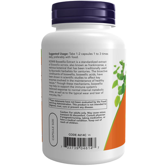 Extrato de Boswellia 250 mg, 120 Cápsulas Vegetarianas