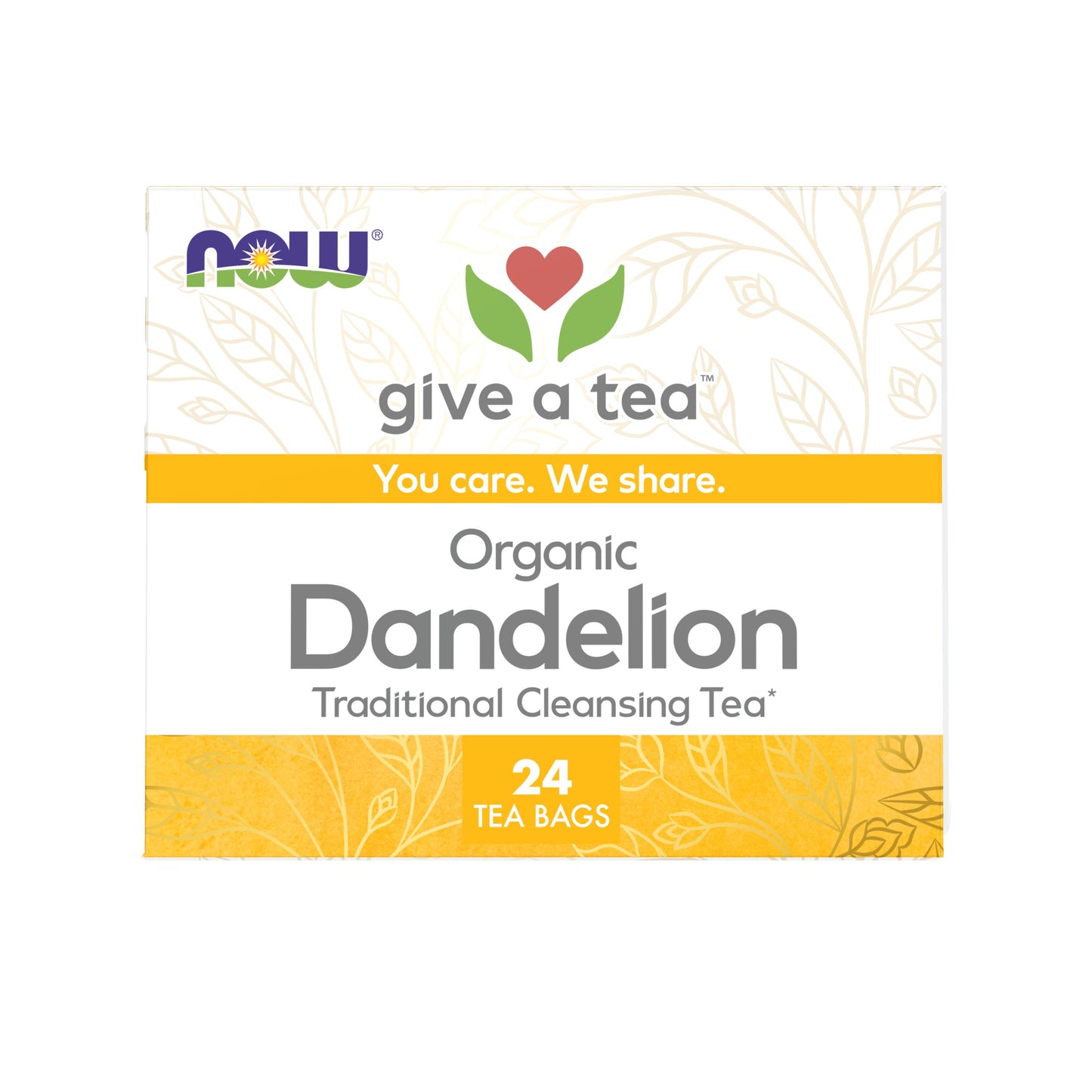 Chá de dente de leão orgânico, 24 Sachês.