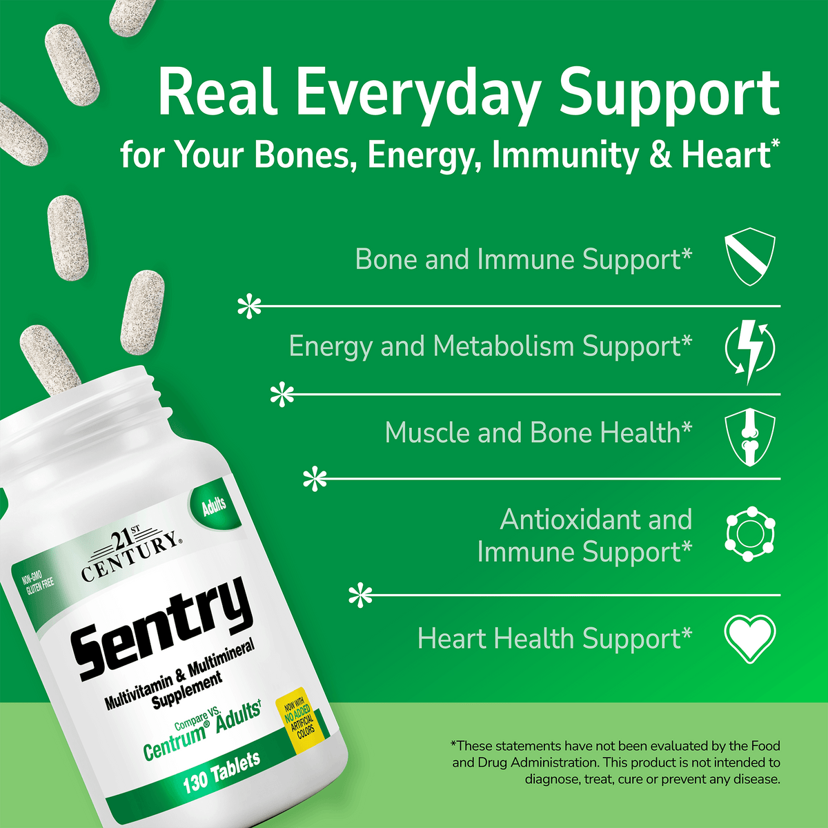 Sentry Multivitamínico & Multimineral para Adultos — 21st Century, 300 Comprimidos