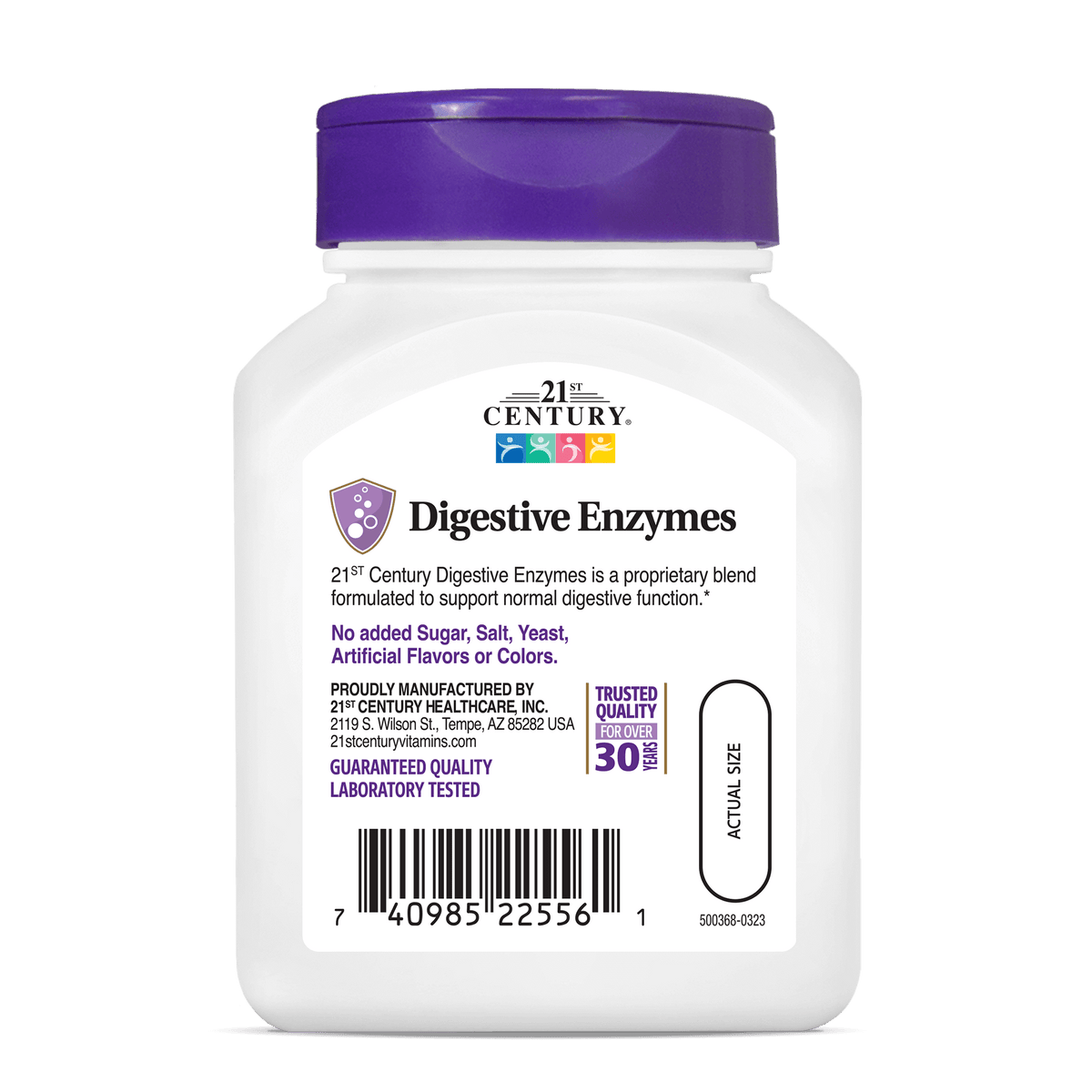 Enzimas Digestivas — 21st Century, 60 Cápsulas