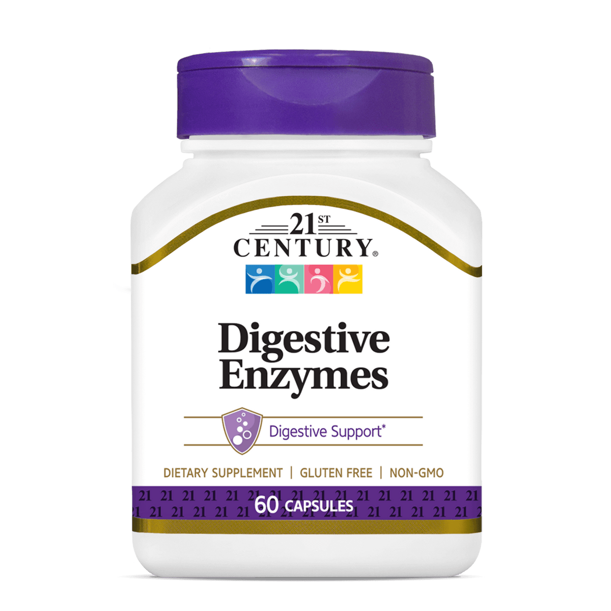 Enzimas Digestivas — 21st Century, 60 Cápsulas