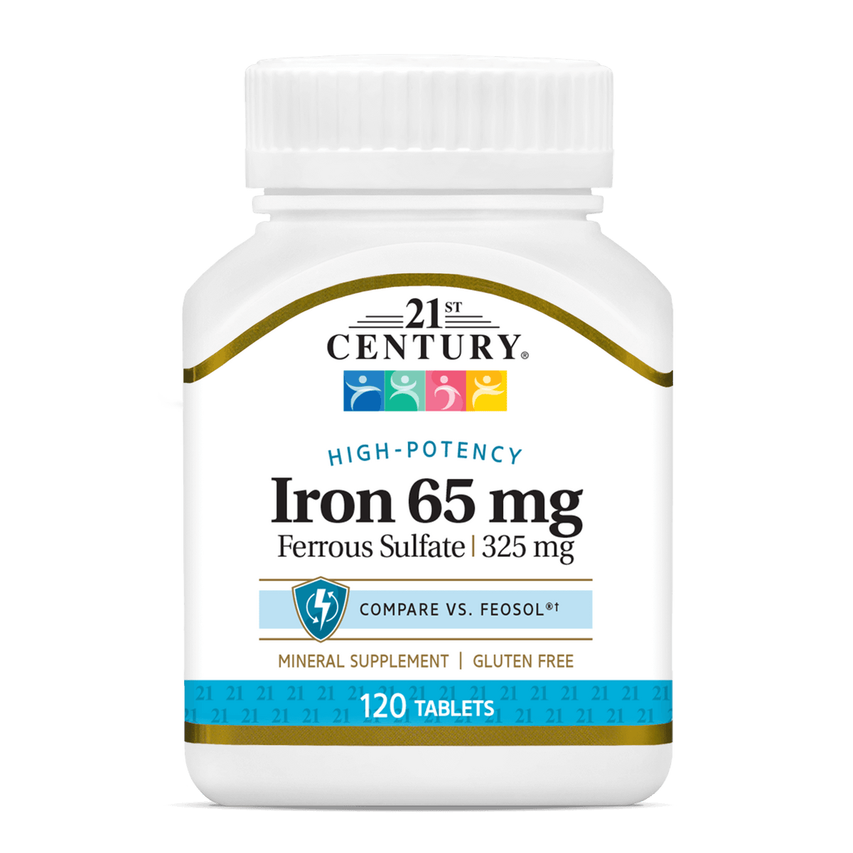 Ferro 65mg — 21st Century, 120 Comprimidos
