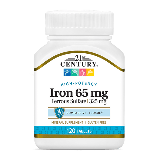 Ferro 65mg — 21st Century, 120 Comprimidos