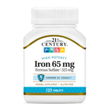 Ferro 65mg — 21st Century, 120 Comprimidos