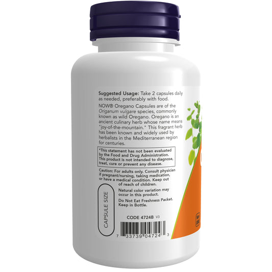 Orégano, 450 mg, 100 Cápsulas Vegetarianas