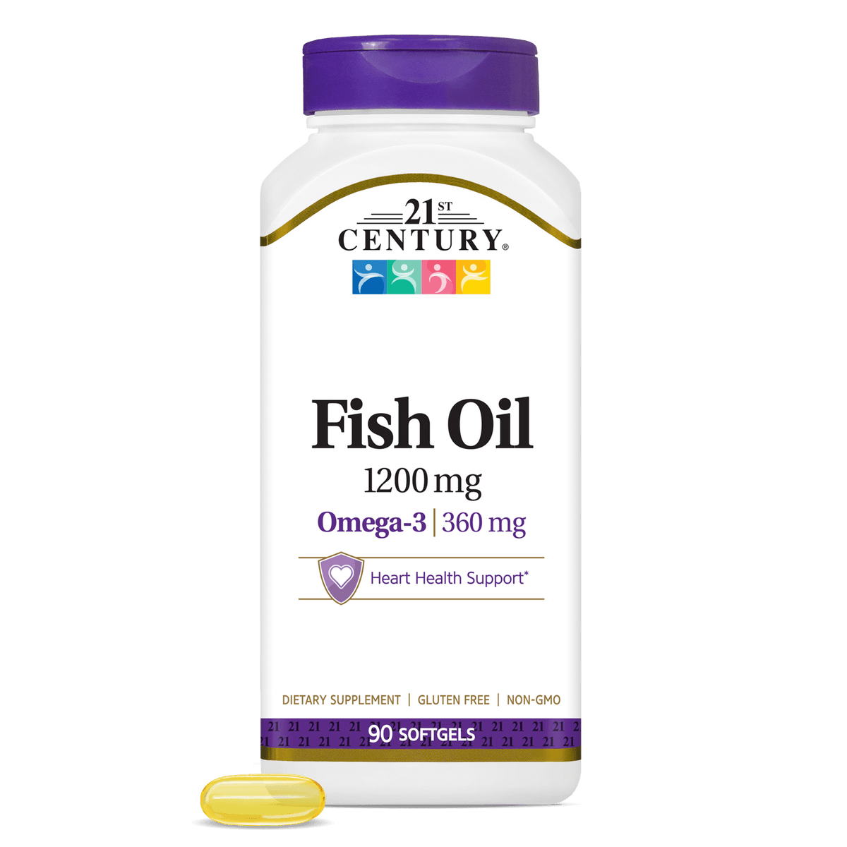Óleo de Peixe (Ômega-3) 1.200mg — 21st Century, 90 Softgels