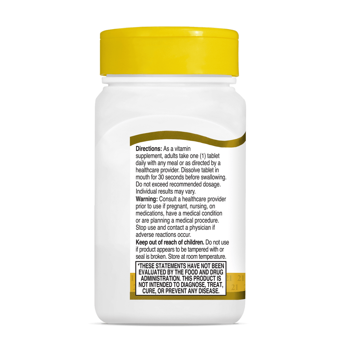 Vitamina B-12 5.000mcg Sublingual (Cereja) — 21st Century, 110 Comprimidos