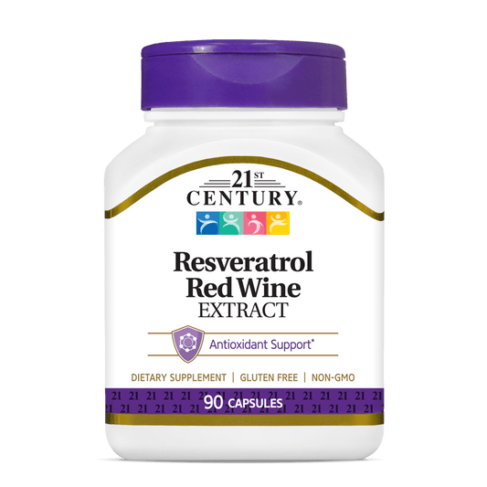 Resveratrol Red Wine Extract — 21st Century, 90 Cápsulas