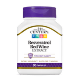 Resveratrol Red Wine Extract — 21st Century, 90 Cápsulas