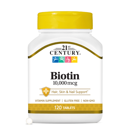 Biotina 10.000mcg — 21st Century, 360 Comprimidos