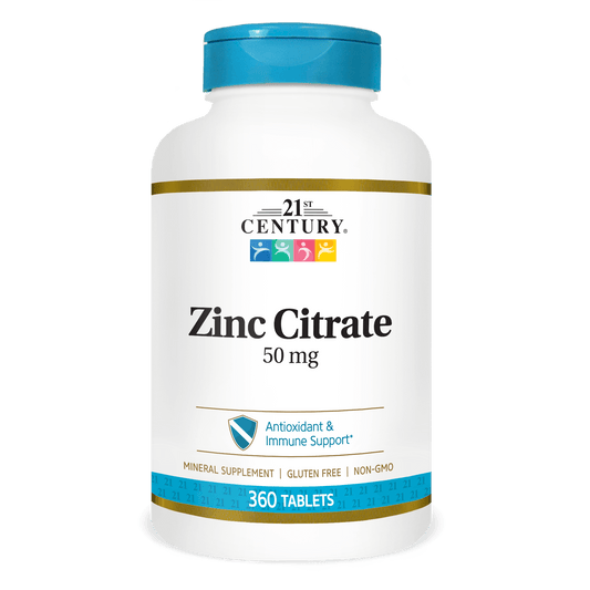 Zinco Citrato 50mg — 21st Century, 60 Comprimidos