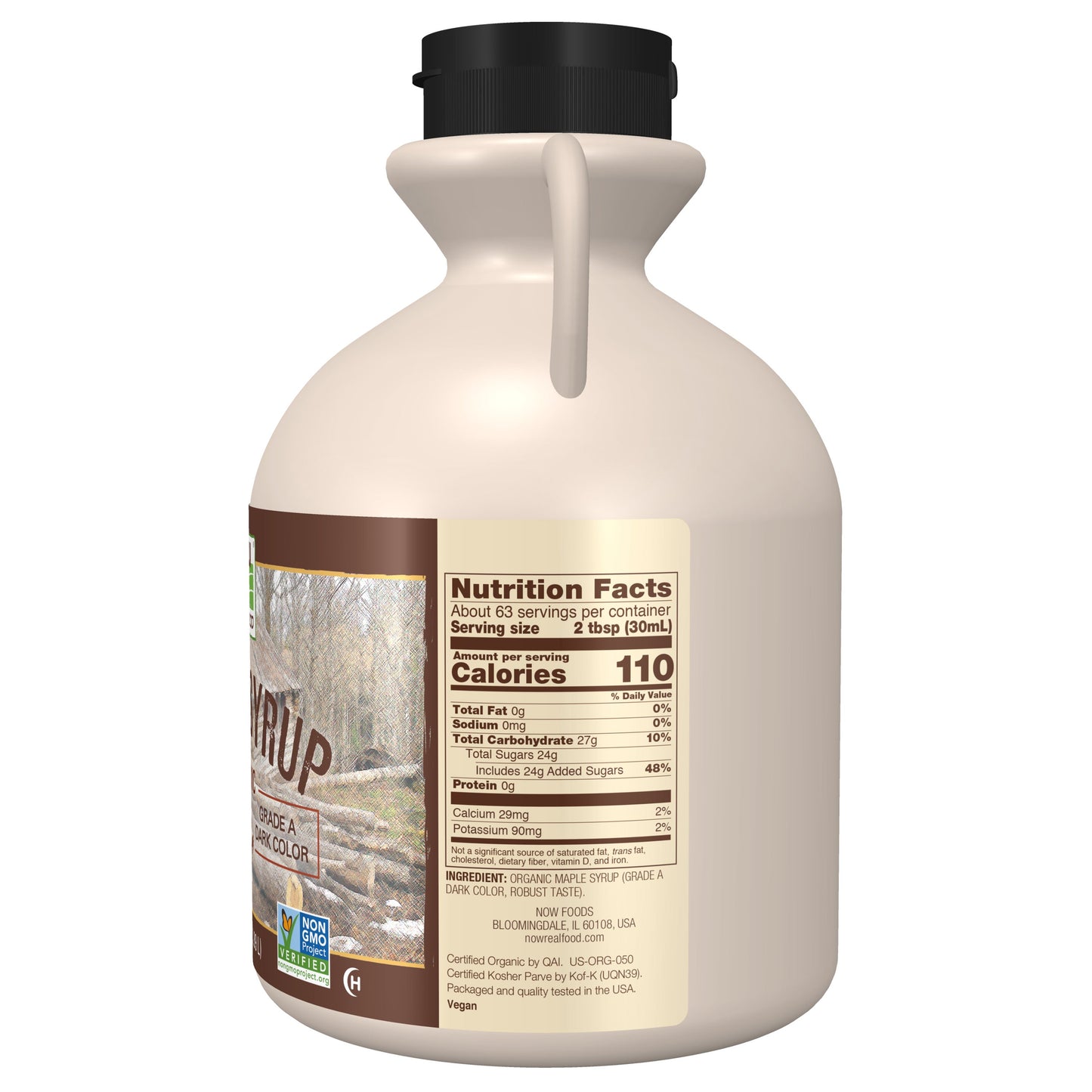 Xarope de Bordo, Grau Orgânico A, Cor Escura, (1,89 L)