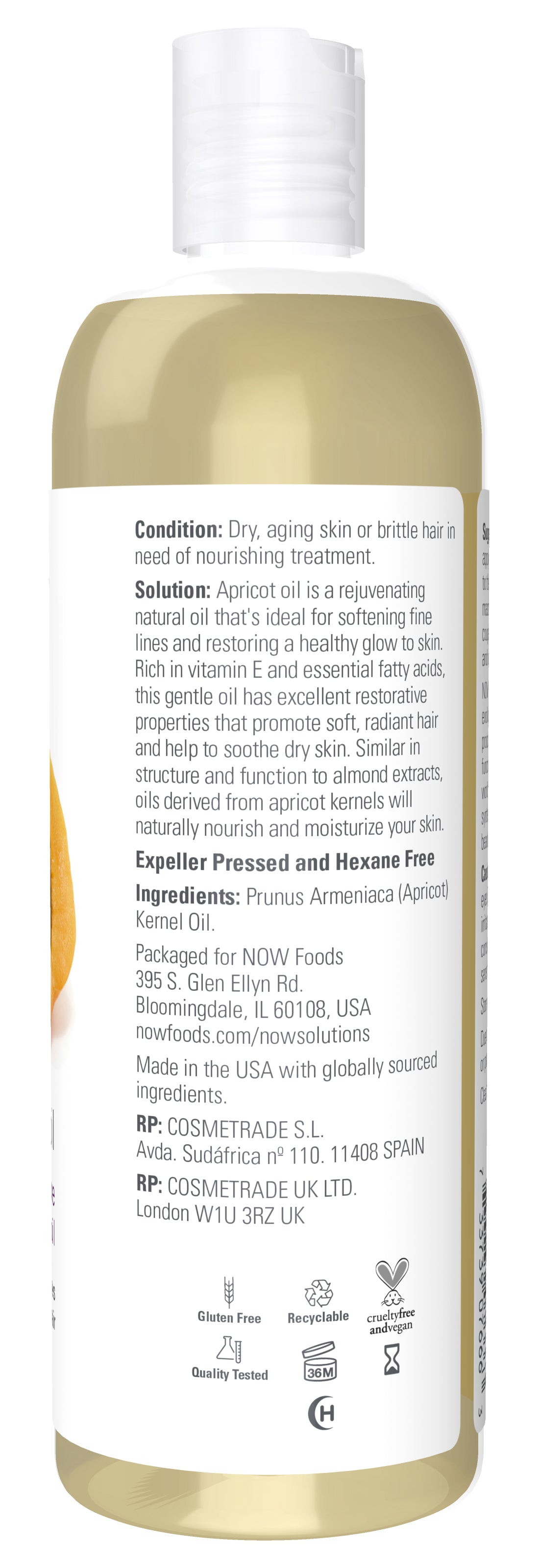 Óleo de Semente de Damasco, (473 mL)