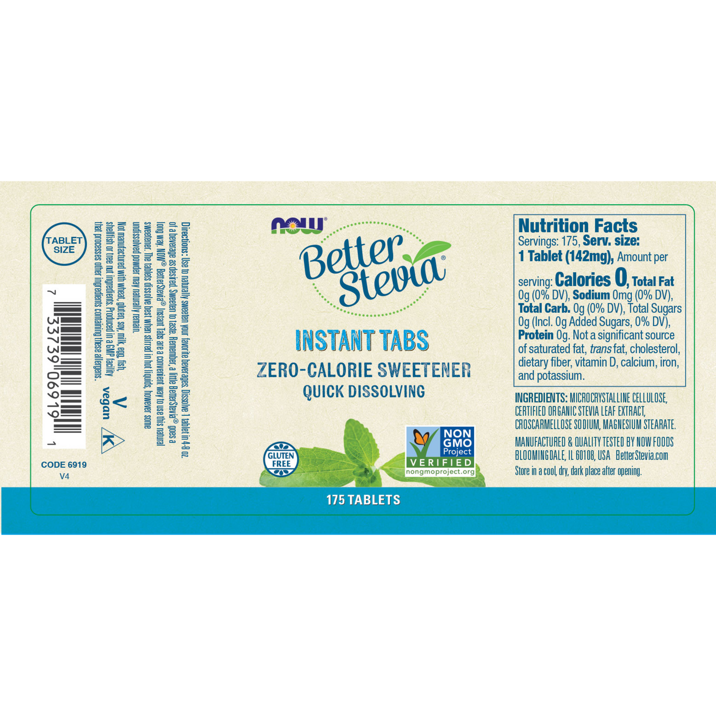 Guias instantâneas BetterStevia, 175 tablets